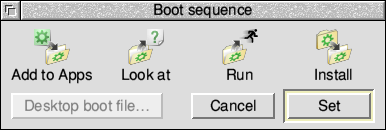 The Boot sequence Configure Window