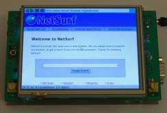 Photo of NetSurf running on a Simtec DePicture.