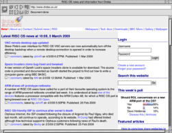 Screenshot of an ancient NetSurf version.
